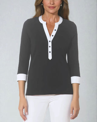 The Monterey Two-Toned Henley Top