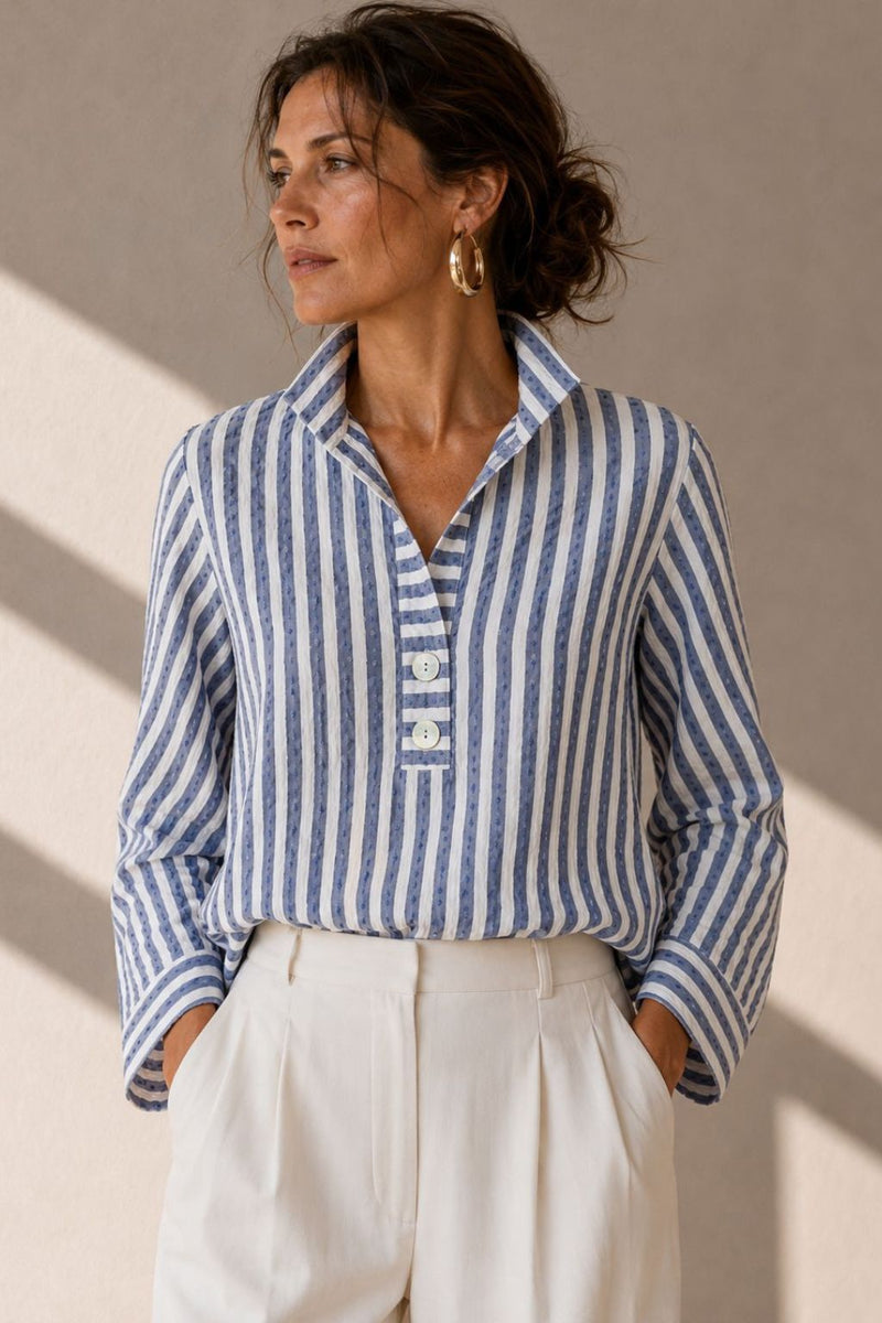 First Class in Indigo / Sand