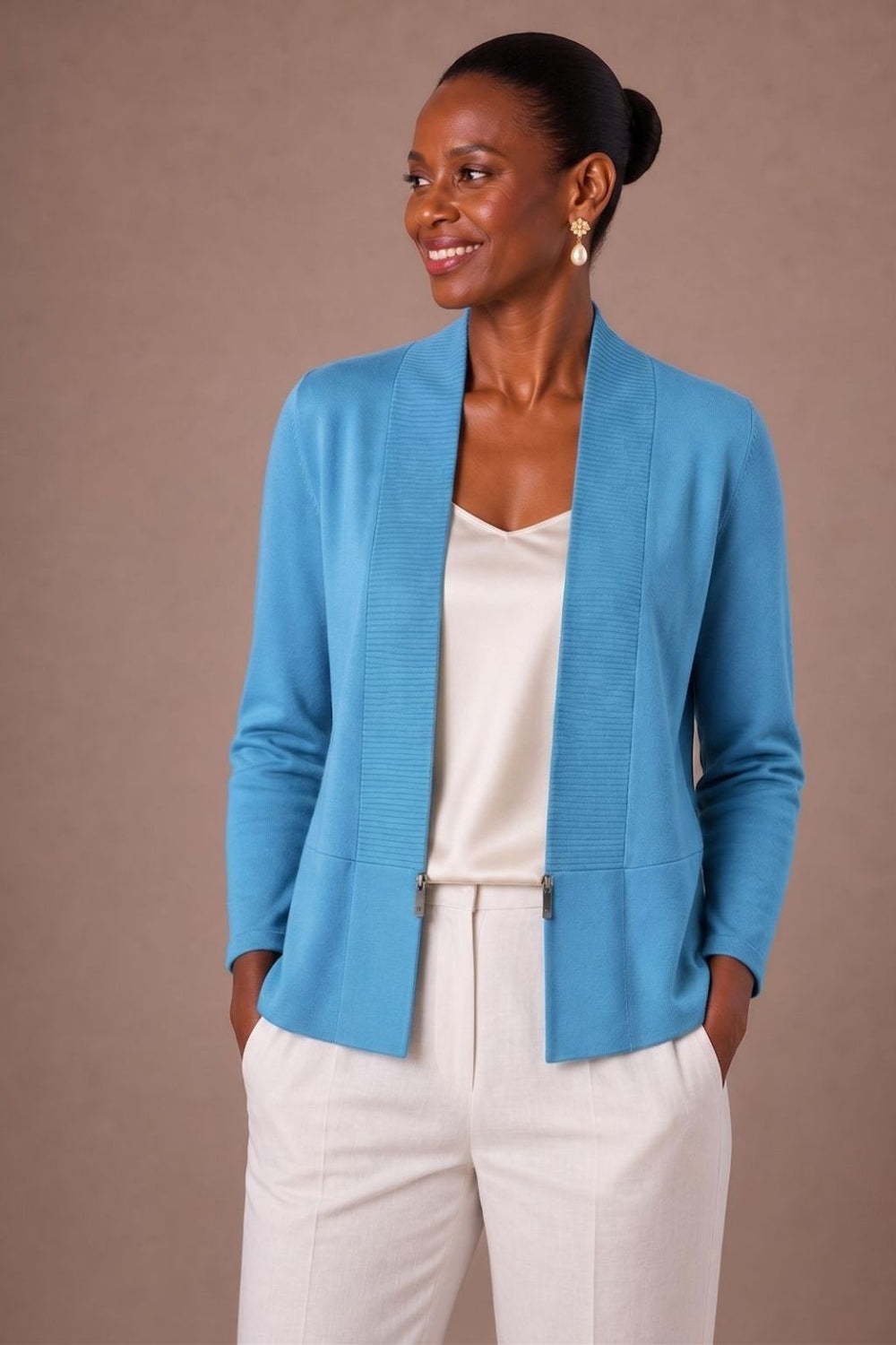 The Torino Zip Ribbed Cardigan