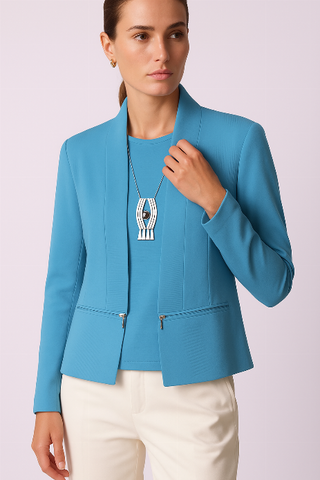 The Torino Zip Ribbed Cardigan