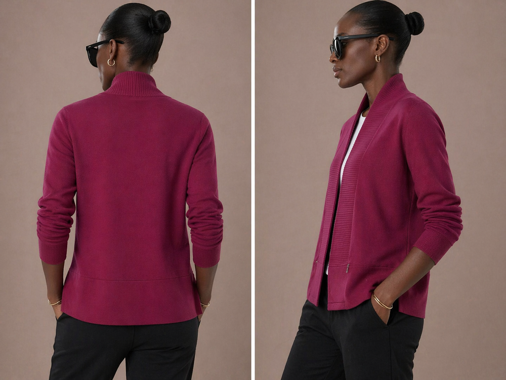 The Torino Zip Ribbed Cardigan