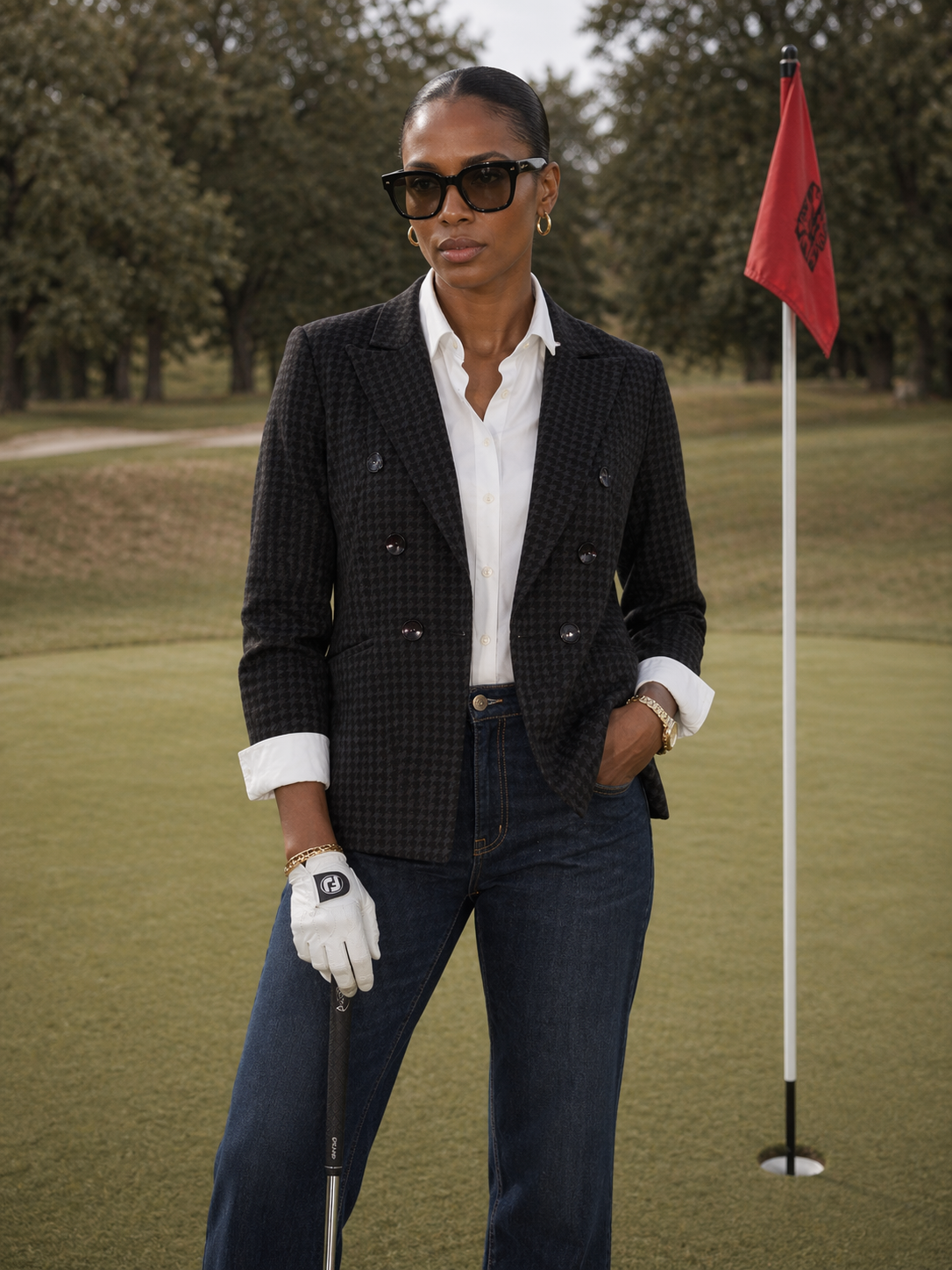 Eighteen holes, one impeccable silhouette.
