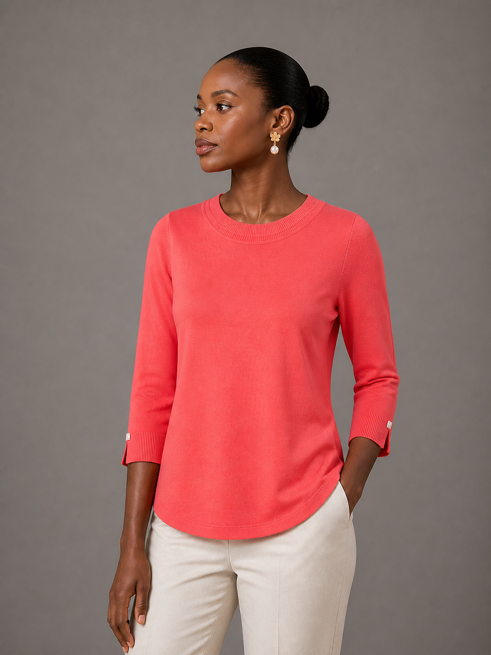 The Bari 3/4 Sleeve Top