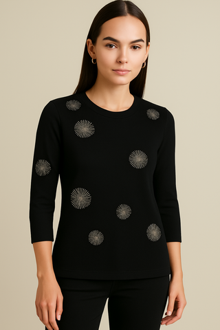 The Ischia Floral Beaded Top