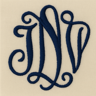 Circle Script monogram sample