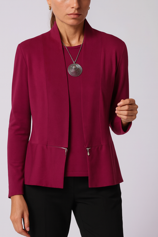 The Torino Zip Ribbed Cardigan