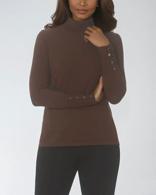 The Terra Buttoned Cuff Turtleneck
