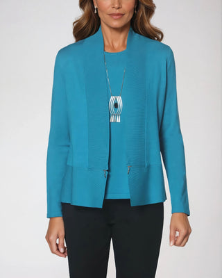 The Torino Zip Ribbed Cardigan