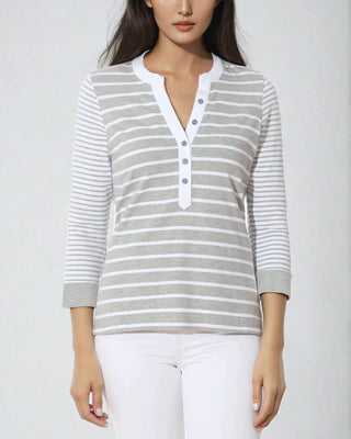 The Nantucket Striped Henley Tunic