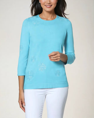 The Ischia Floral Beaded Top