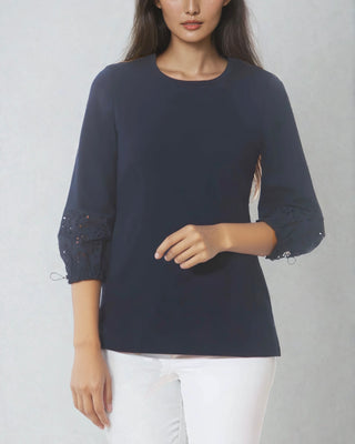The Camellia Eyelet Top