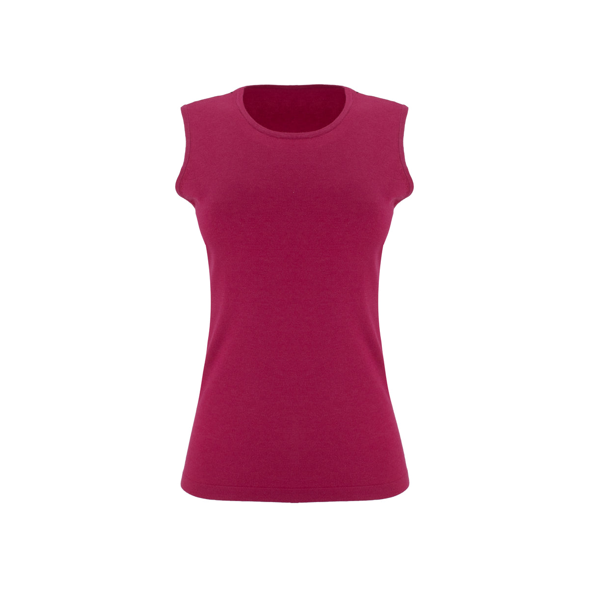 The Elevated Airsilk cotton silk sleeveless crew neck shell sweater with streamlined fit and clean armhole finish
