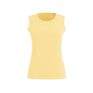 The Elevated Airsilk cotton silk sleeveless crew neck shell sweater with streamlined fit and clean armhole finish