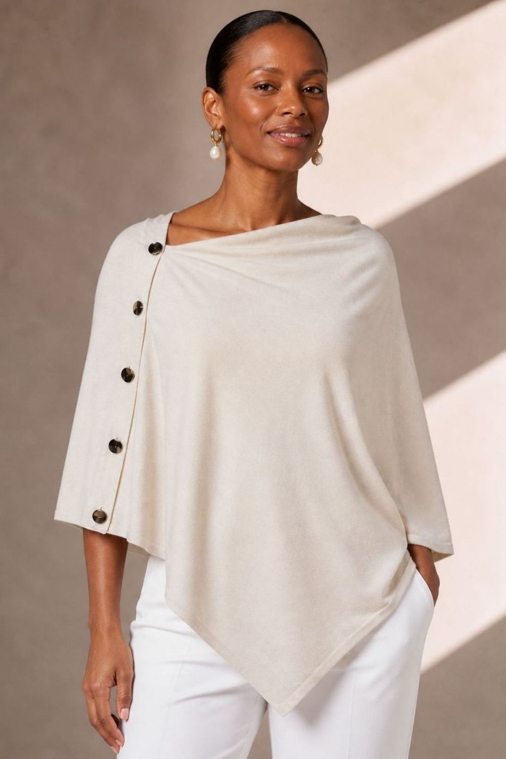 The Luzern Side-Button Poncho