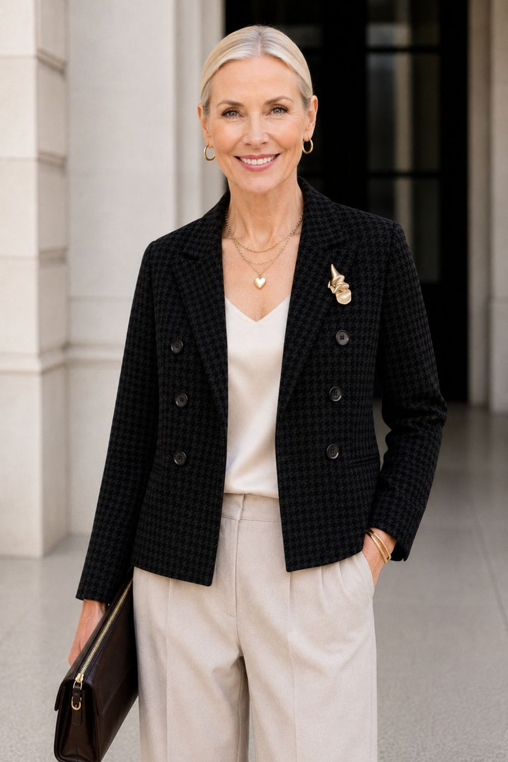The Classic Houndstooth Jacket